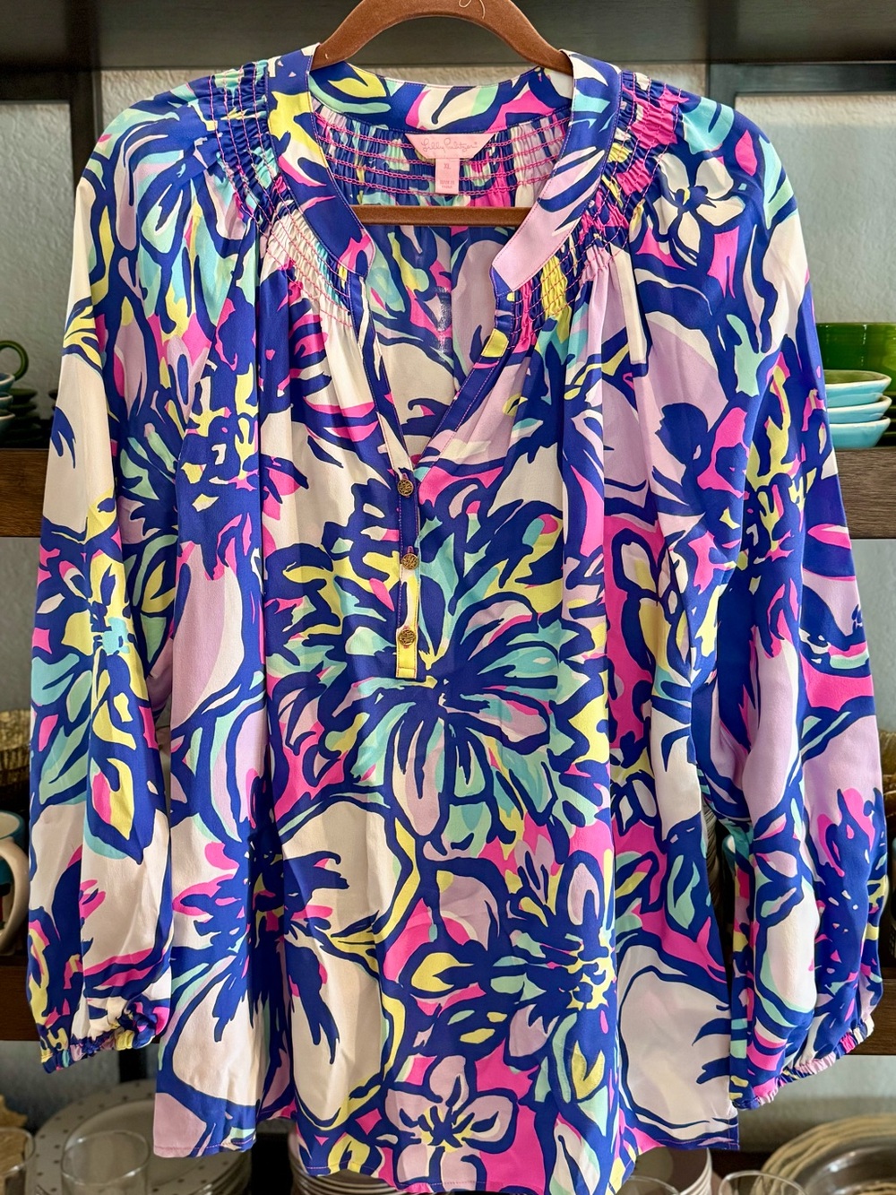 Lilly Pulitzer Elsa Top Multicolor Floral Print
